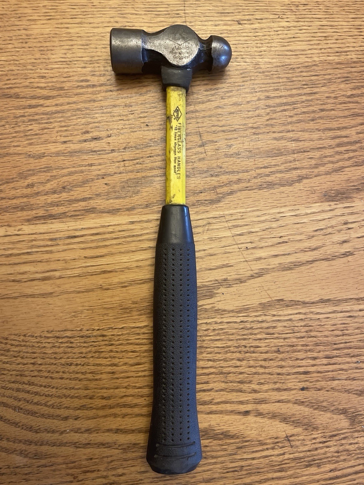 Vintage Nupla 13oz Ball Peen Hammer Fiberglass Handle Collectible Blacksmith USA