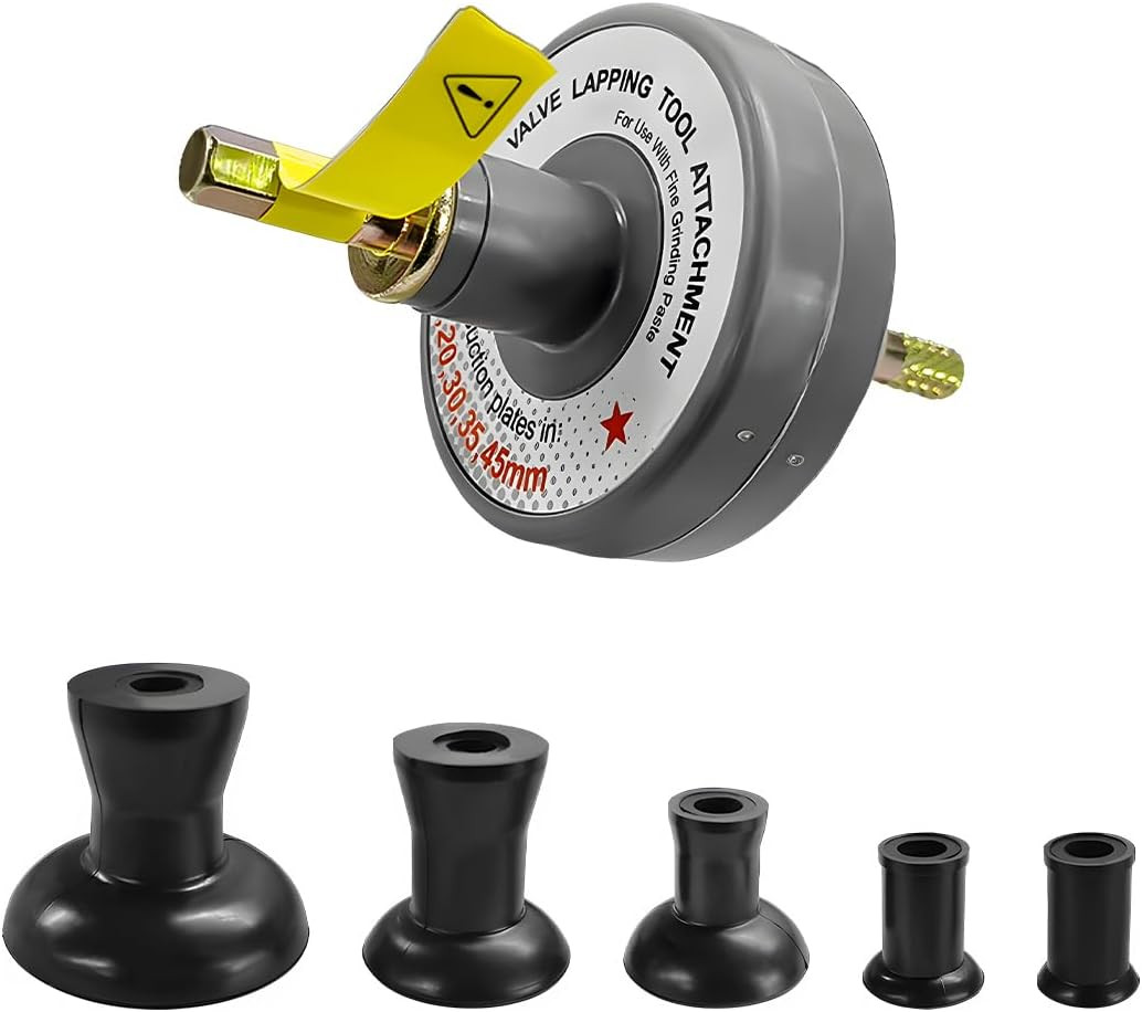Valve Lapping Tool, Small Engine Valve Lapping Kit with 5 Suction Plates, 1000Rp
