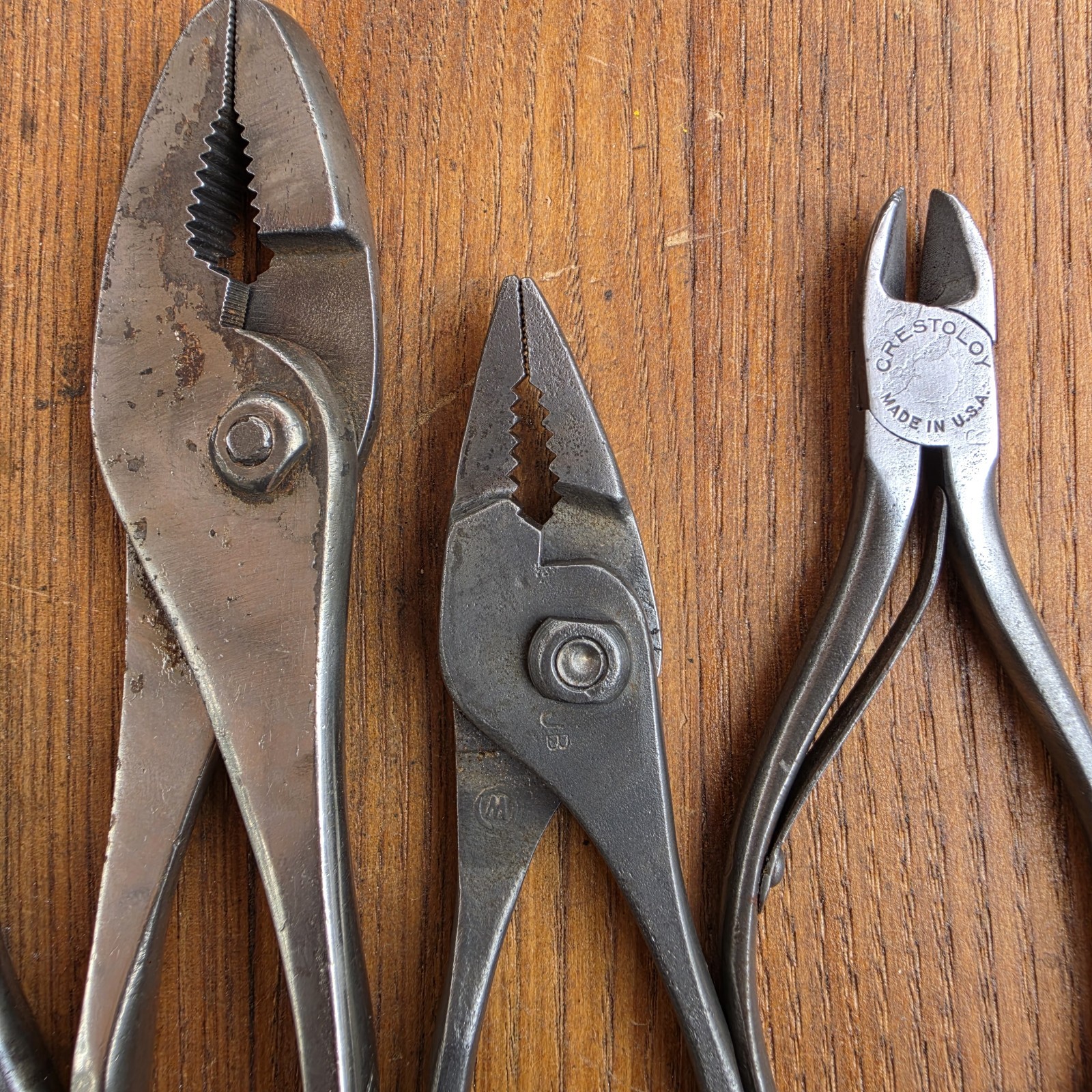 Vintage Pliers Lot Plumb Fuller Kraeuter Dunlap Crestoloy Great Condition