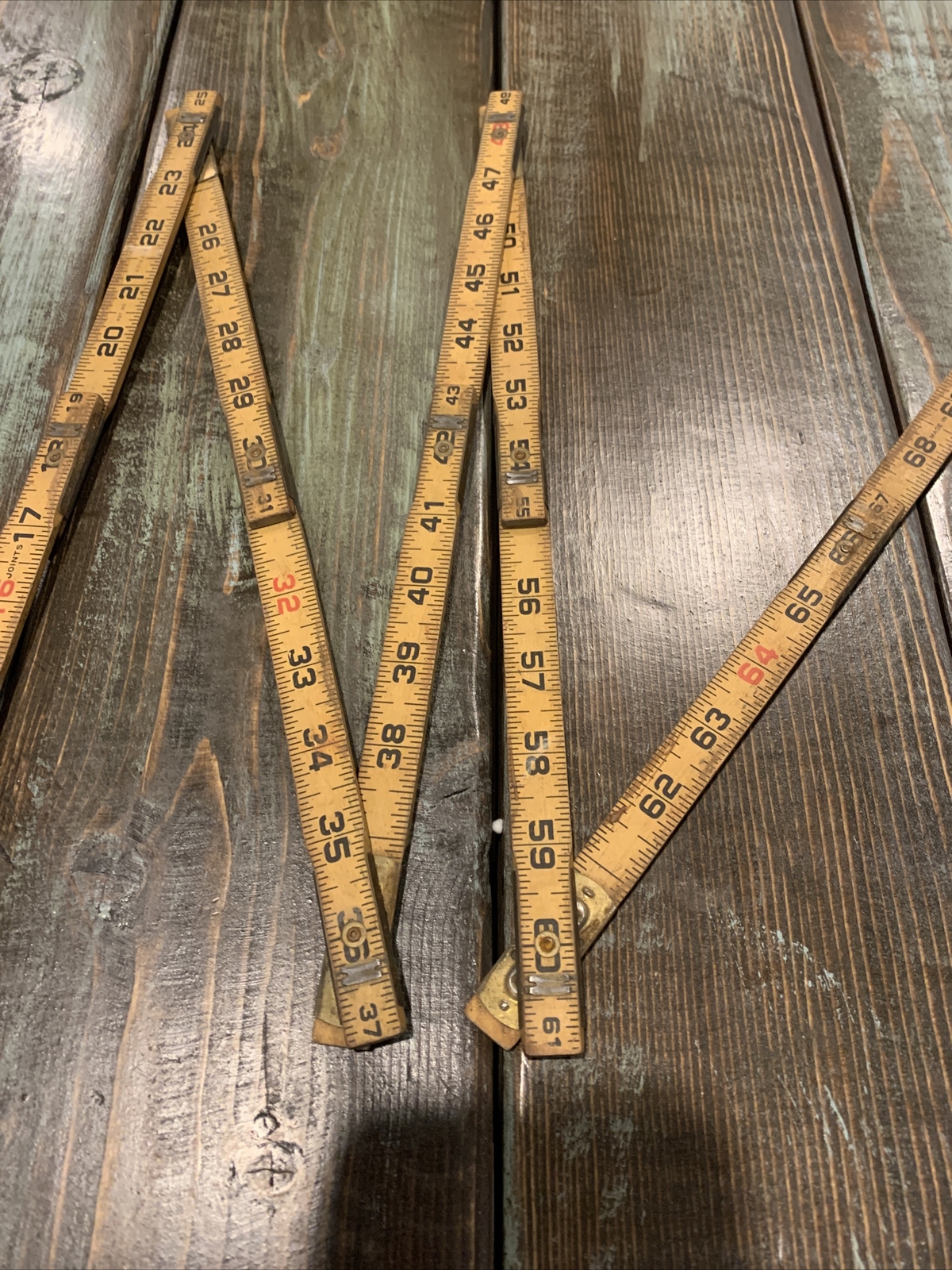 VINTAGE RIGID TOOLS NO 620 FOLDING 72″ TAPE RULE RULER MEASURE EXTENSION RULE
