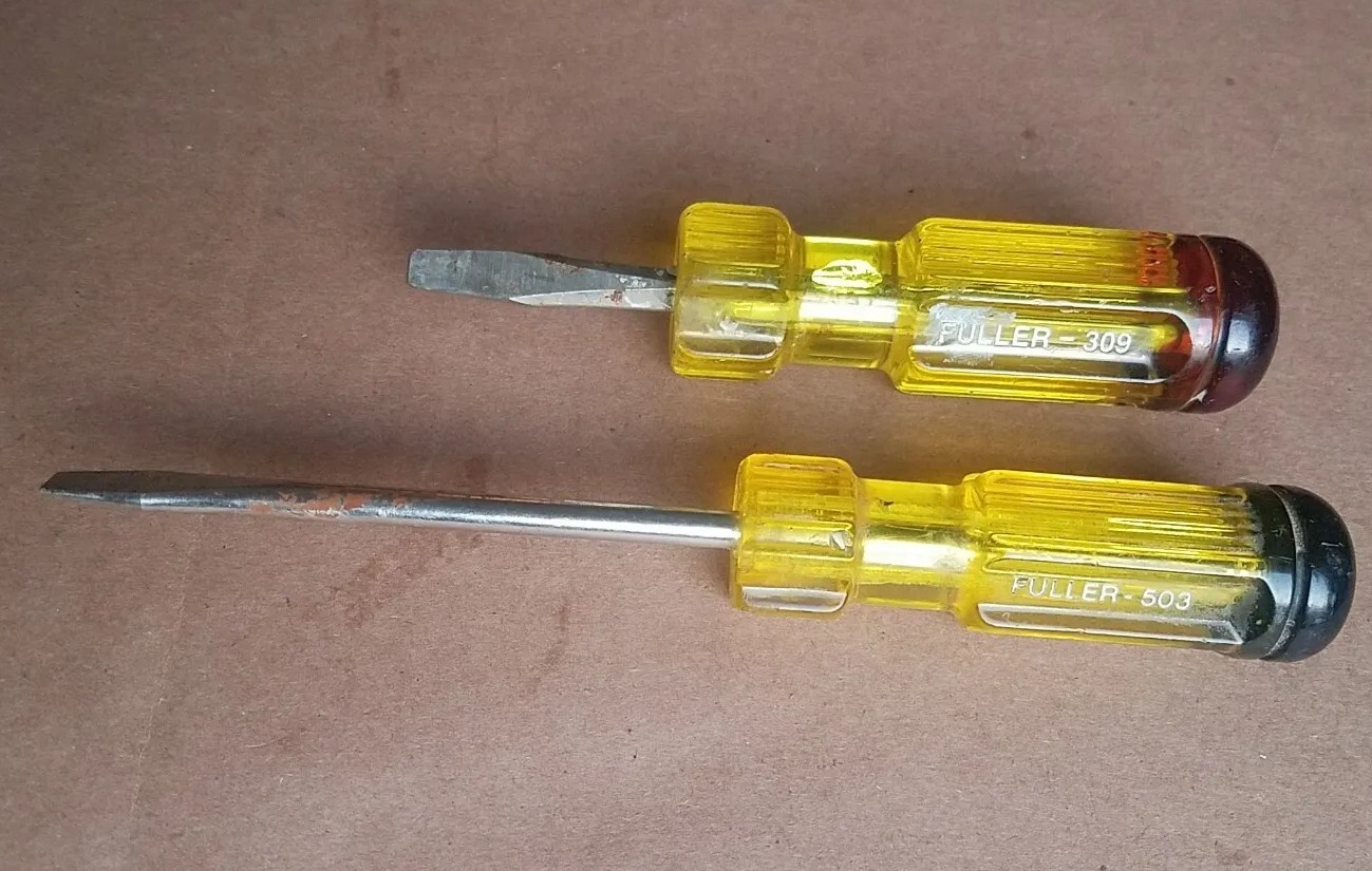 Vintage Fuller Flathead Screwdriver Set of 2 #501 #539