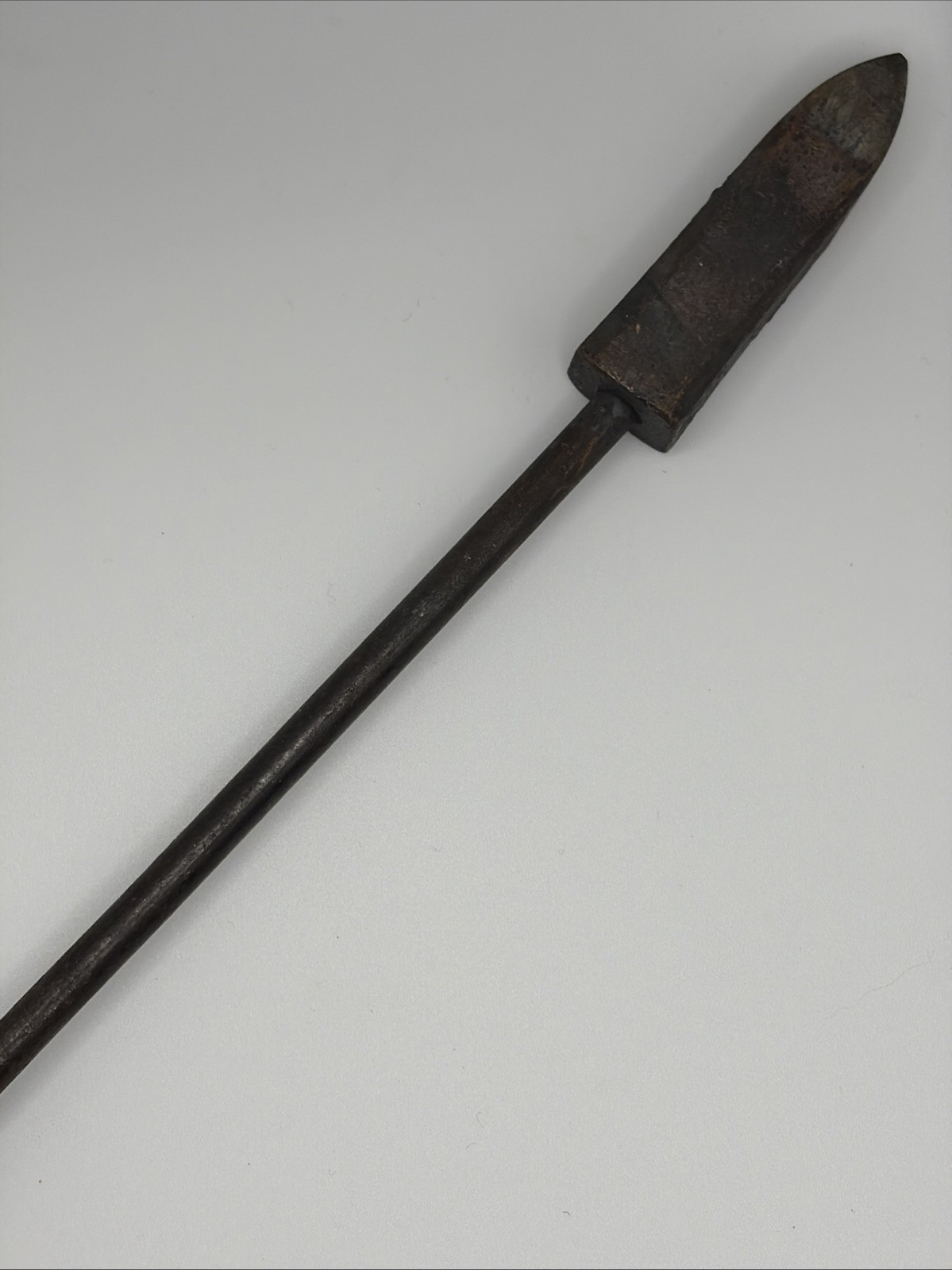 Vintage Copper Tip Soldering Iron Wood Handle Antique Tool