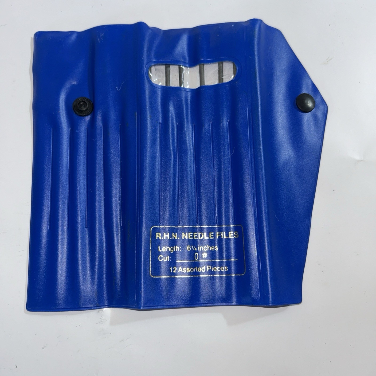 (NEW) R.H.N. Needle Files 12 Pieces 6 1/4″ Cut 0 W/Case