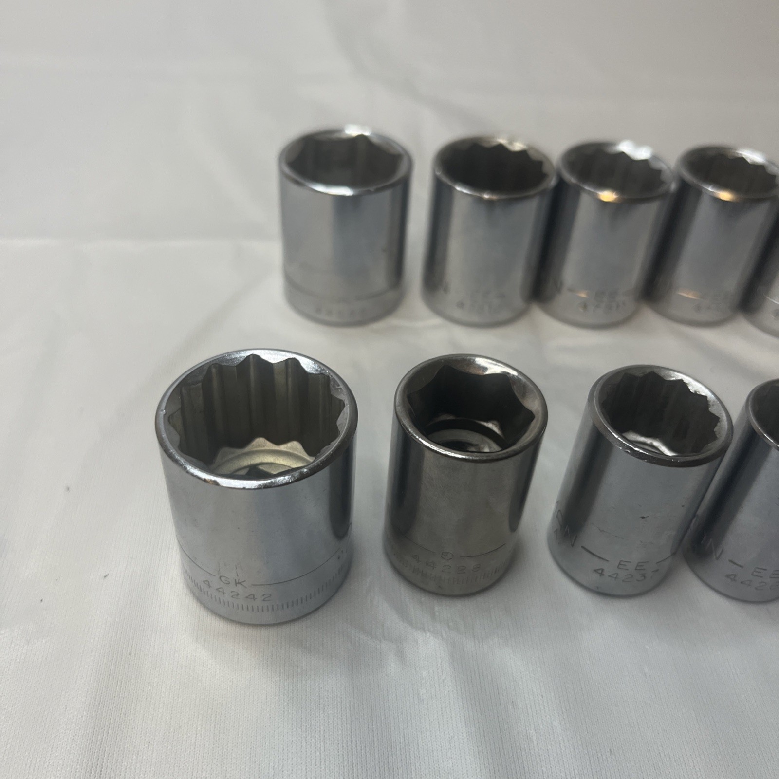 Lot of 19, 1/2″ Craftsman Sockets Various Sizes Made in USA Vintage