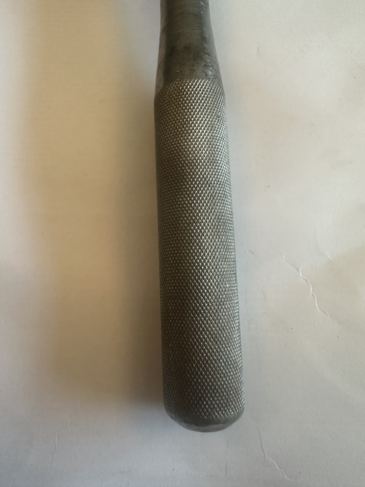 Vintage Engineers COPPER HEADED Mallet engine turned steel handle. 847 grams.