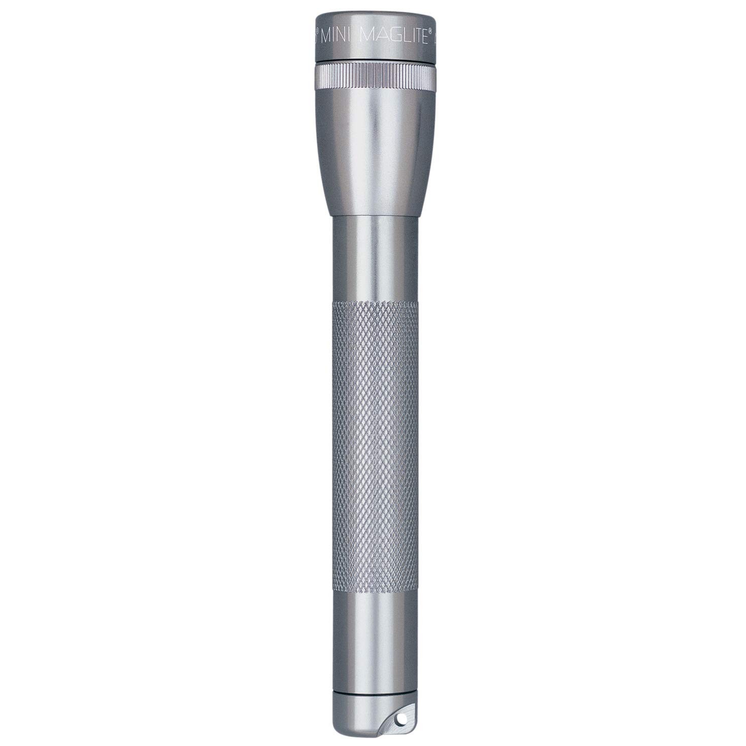 Mini Maglite AA Flashlight Gray Compact Durable Weather Resistant with Holster