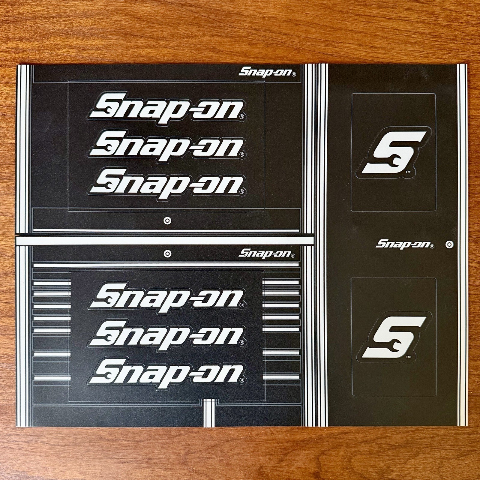 Snap-On Tools Black Refrigerator Toolbox Magnets Removable Collectible Logo 🧰