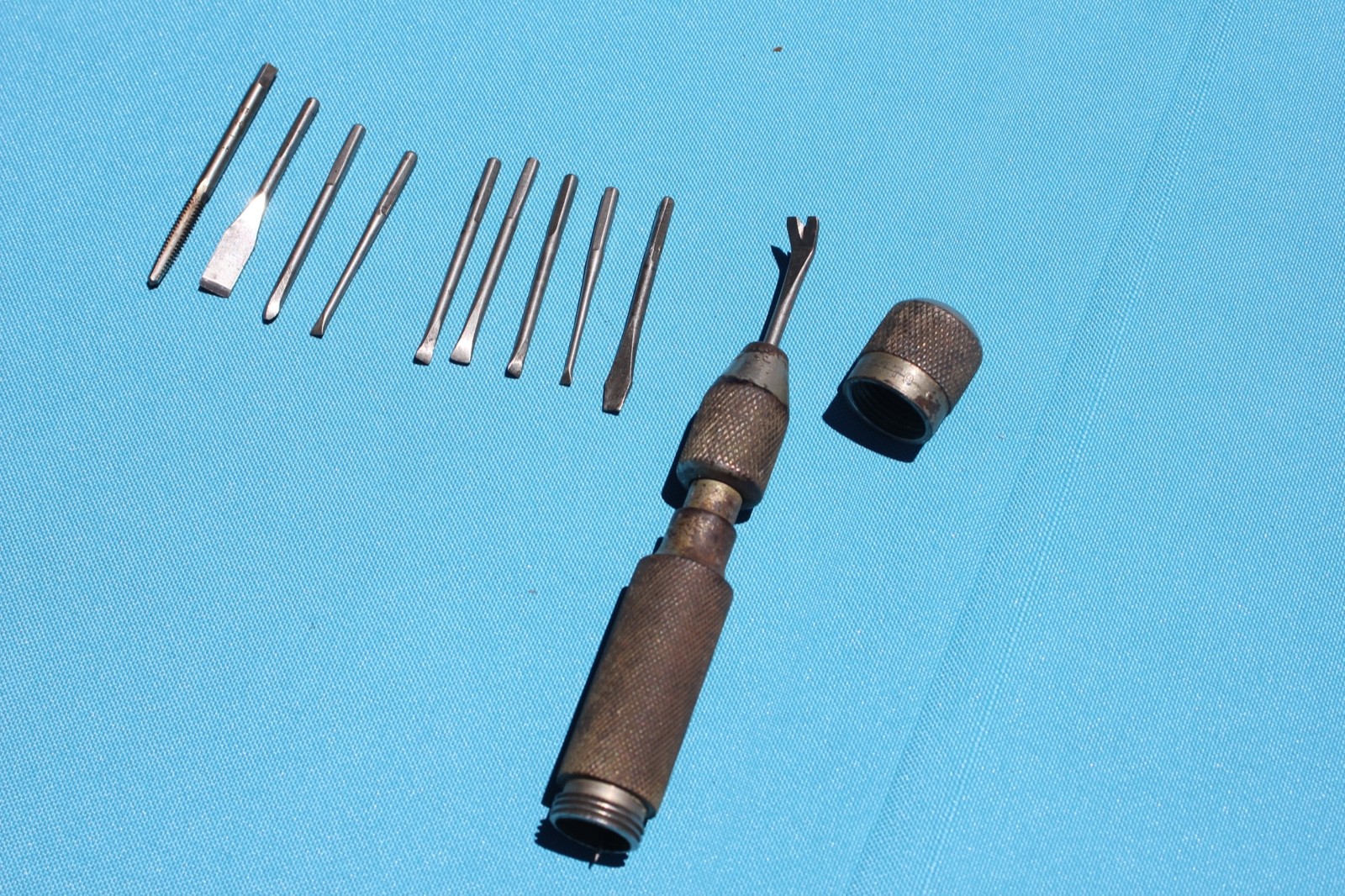 Vintage Stiletto Pocket Multi-tool Bits Holder 4.5″ Long, All Steel !