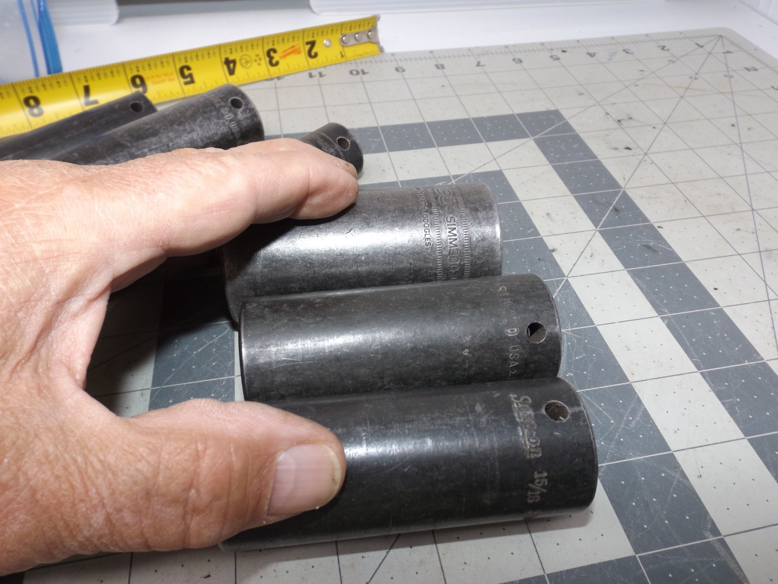10 Snap on Deep well Impact 6 pt Sockets 1/2″ drive