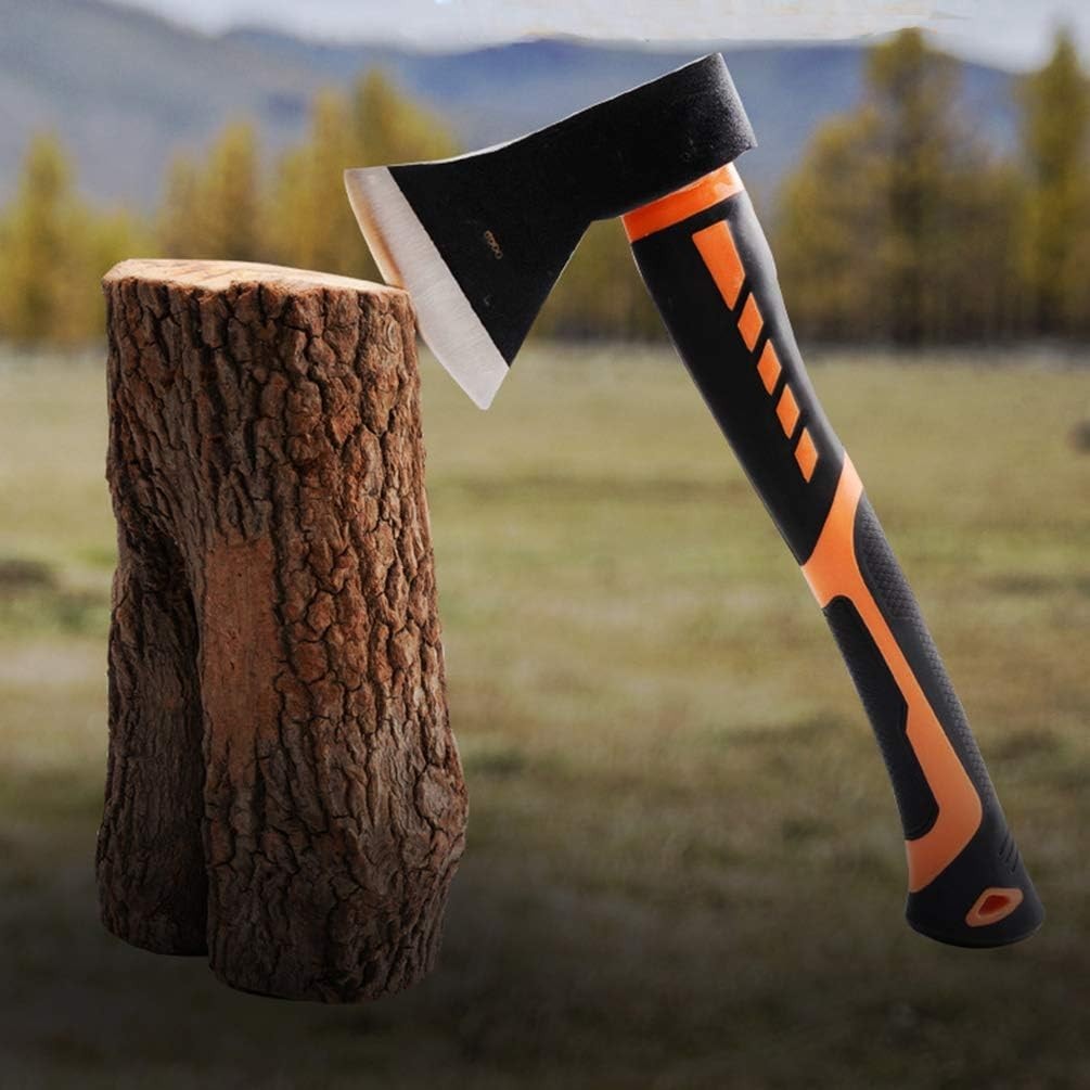 Chopping Axe Carbon Steel 15-Inch Outdoor Hatchet for Wood Splitting Camping