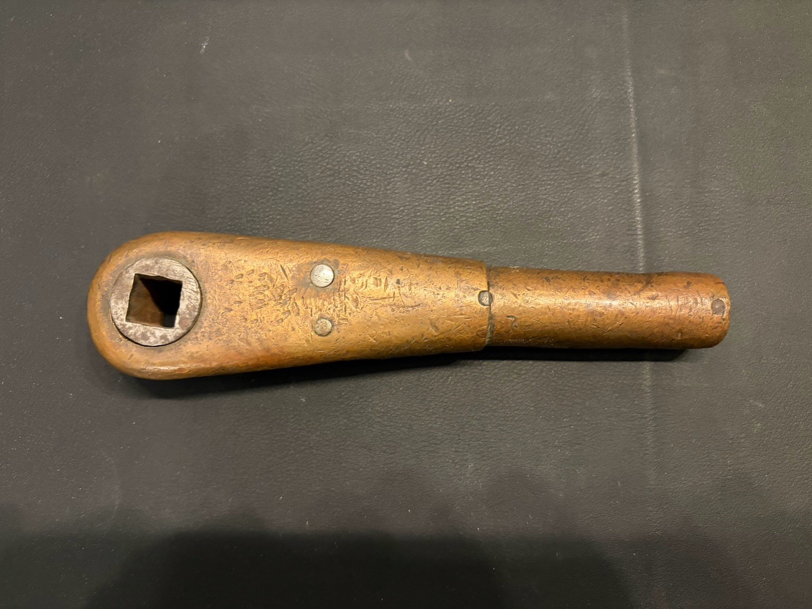 Vintage Non Sparking Bronze Ratchet Handle 1/2” Drive BeCu Oilfield Tool