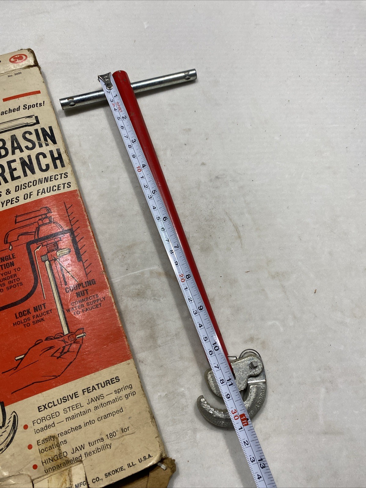 Speedy Vintage Basin Wrench Chicago Specialty MFG Co, USA