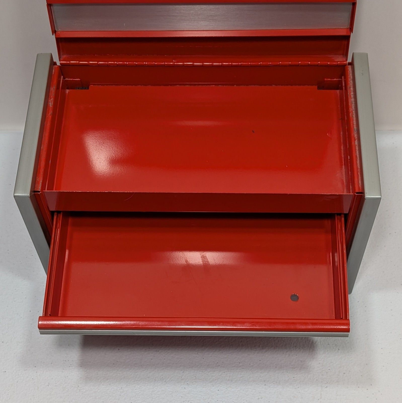 Snap-On Mini Micro Red Tool Box Top Chest Used Condition No Drawer Liners