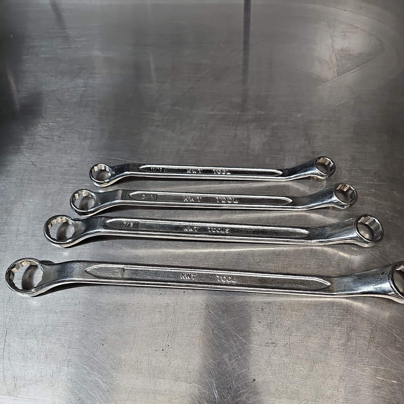 Double Box End Offset 12 Point 4 Pc Wench KWT Tool Set Drop Forged Steel SAE
