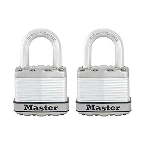 Master Lock M1XT Magnum Heavy Duty Padlock with Key, 2 Pack Keyed-Alike