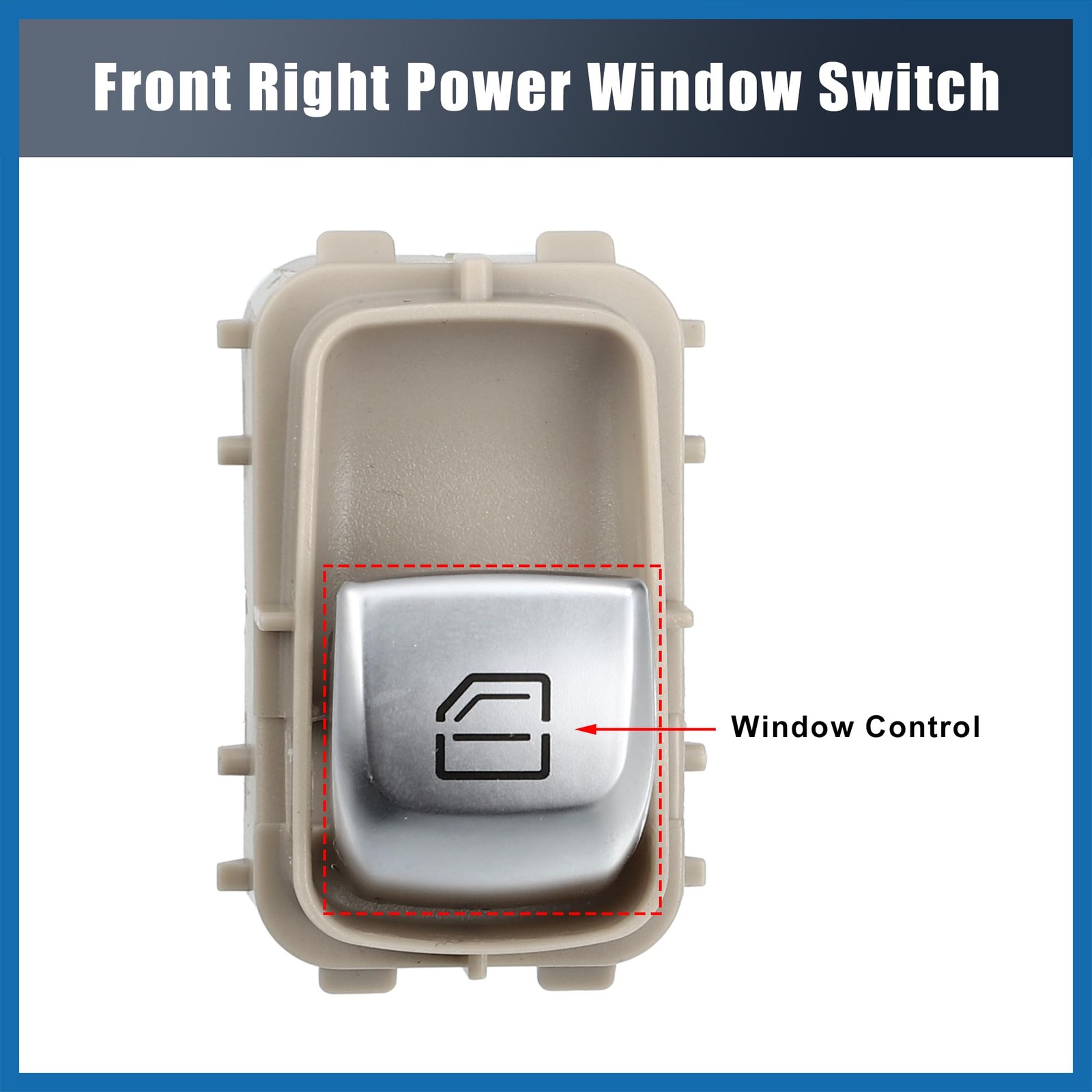 Front Right Power Window Switch Beige