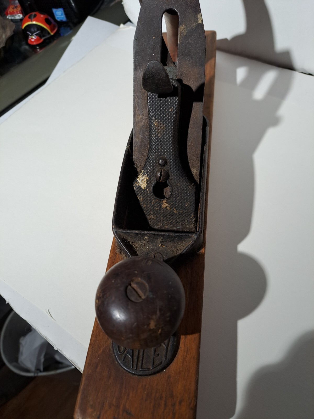 ANTIQUE BAILEY WOOD BOTTOM WOOD PLANE 14 1/2″ GRAMPA CORE PRIMIATIVE