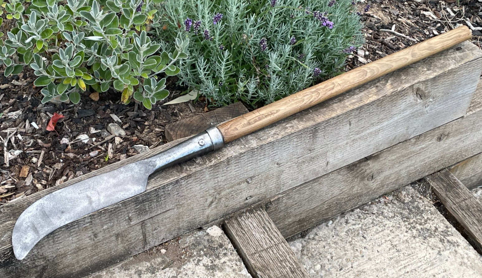 Vintage Bulldog Long Handled Slasher Sickle Billhook Garden Old Tool