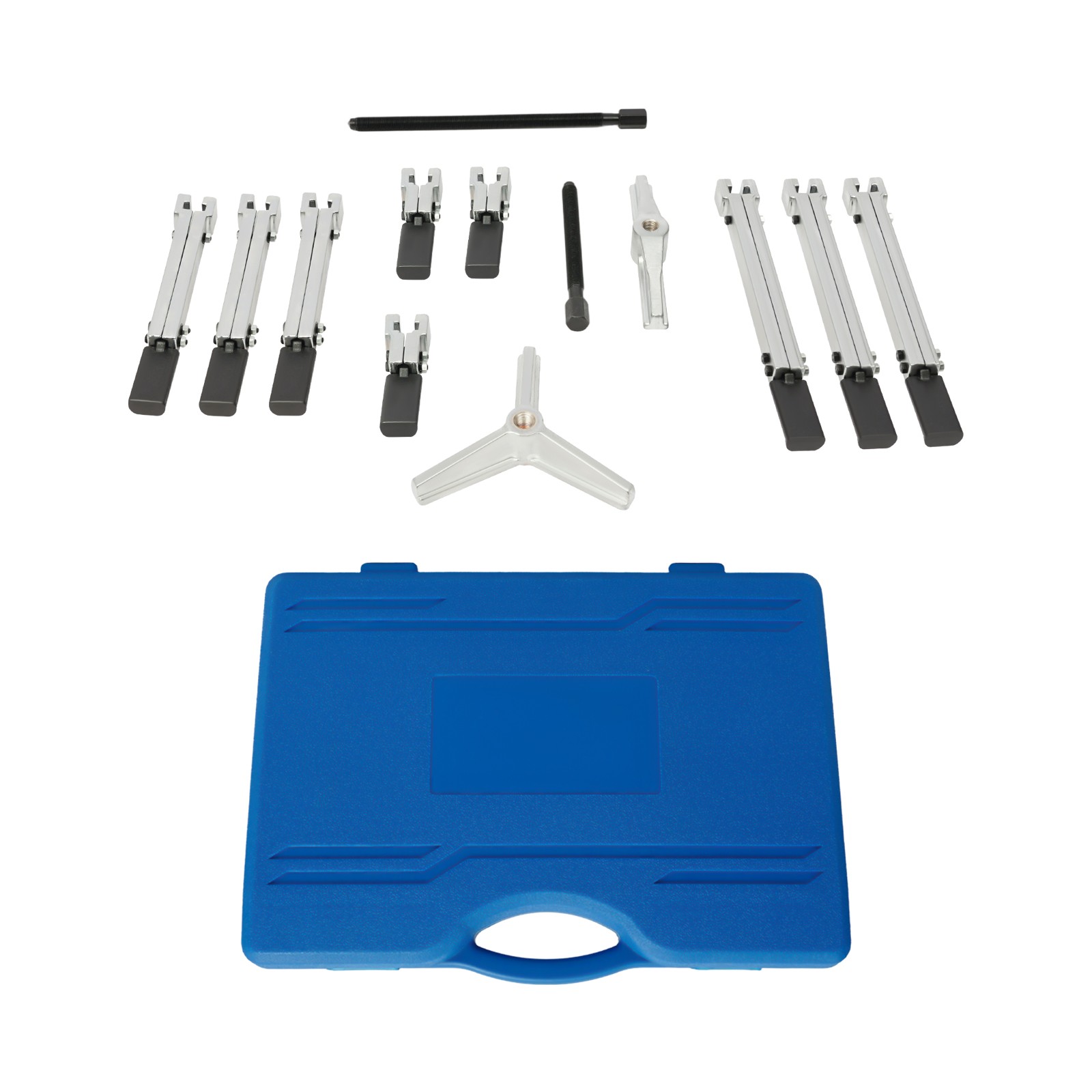 13Pcs Bearing Flywheel Puller Kit Heavy Duty 2 Jaw&3 Jaw?Pulley Puller Tool Blue