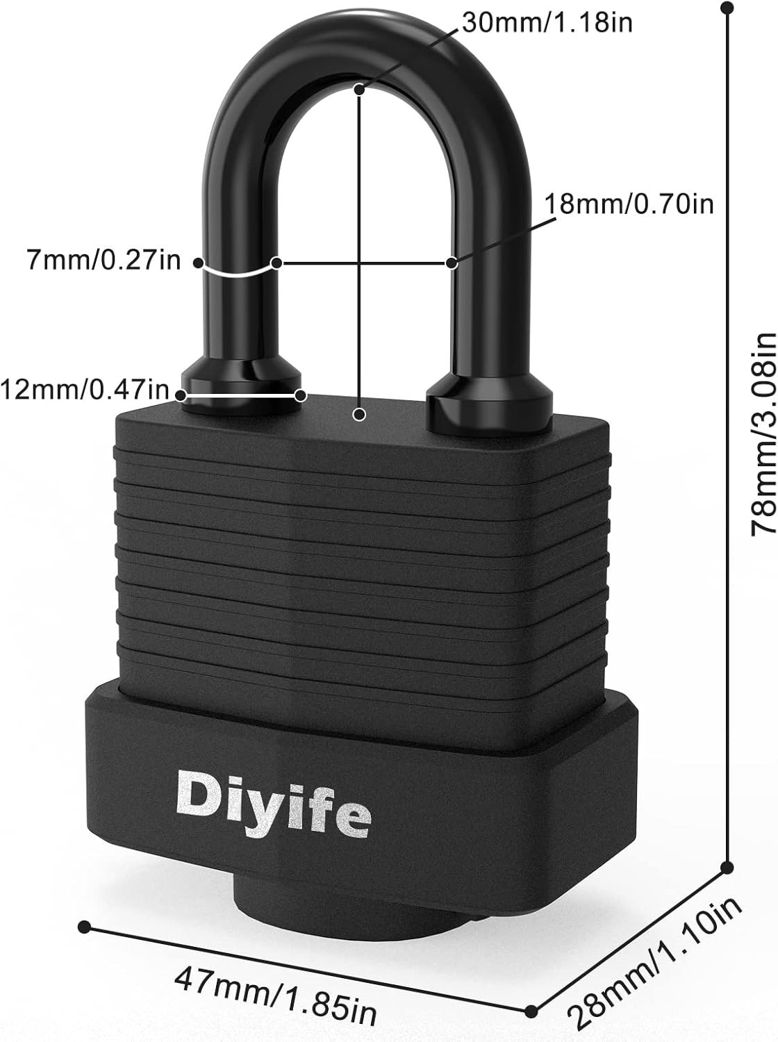 40mm Anticut Laminated Steel Padlocks – 2 Pack with Key Access, Indoor/Outdoor