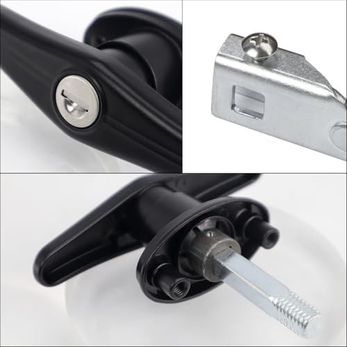 Keyed Alike Truck Cap Lock Kit – 2 Sets (4 Locks) Black T-Handle for Topper/Camp