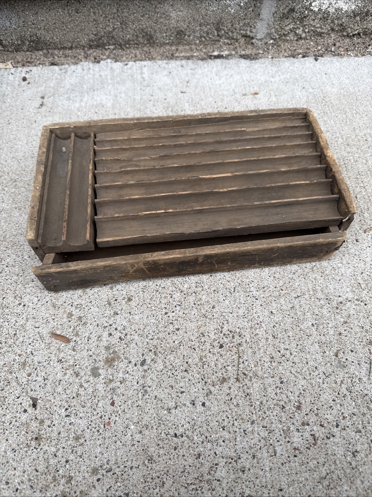 Vintage Antique Drill bit box Storage Box Used As Is For Repair See Photos