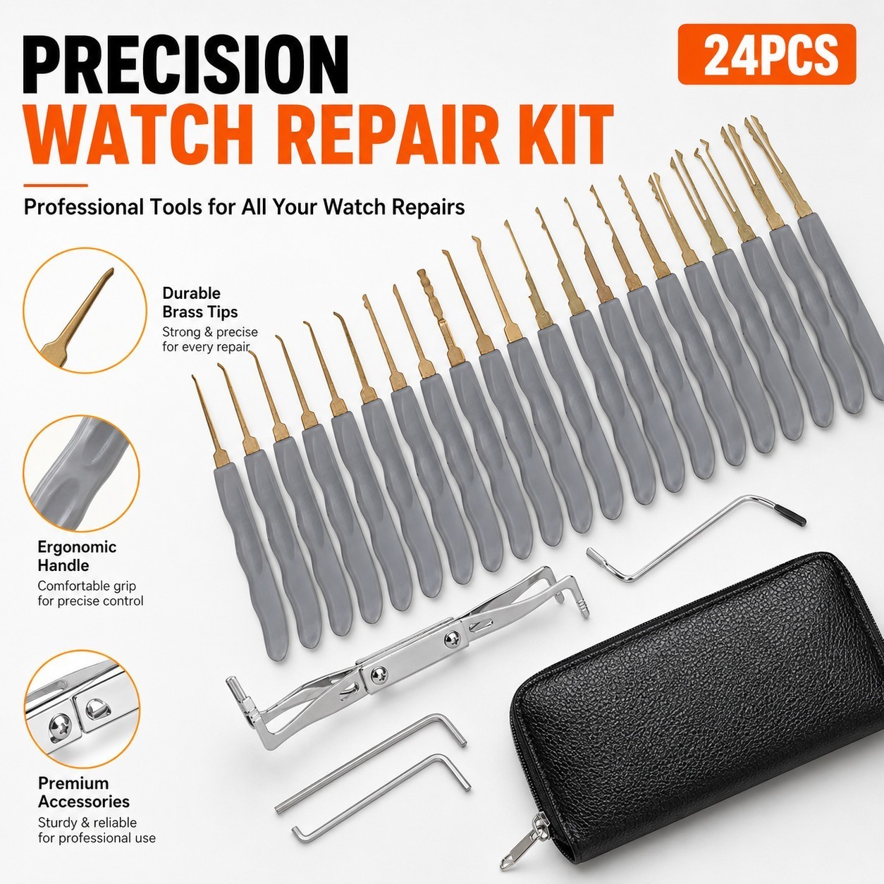 24PCS Deadbolt Installation Kit Door Lock Hole Saw Guide Latch Template Tool Set