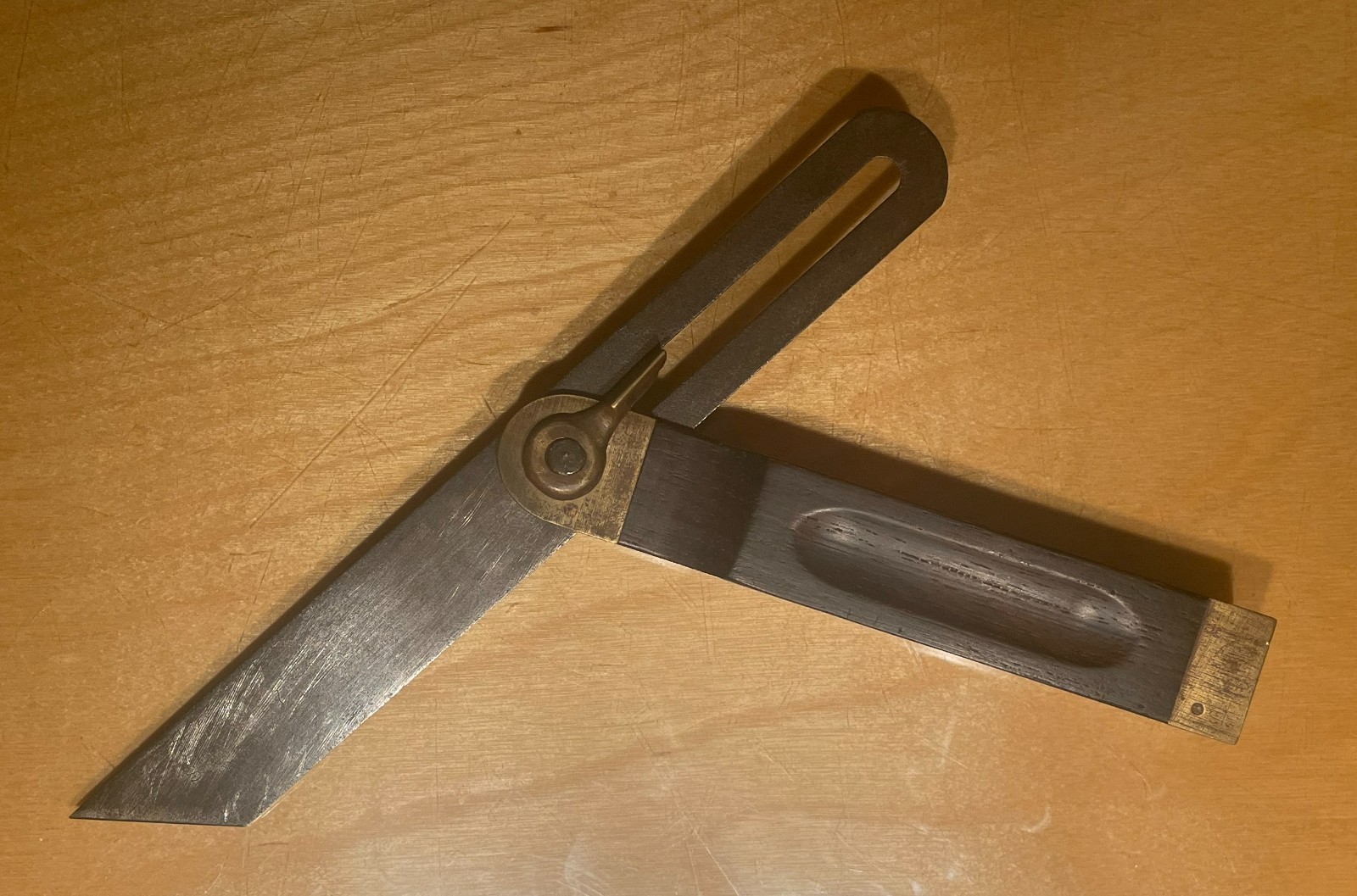 Antique STANLEY Sliding T-Bevel Gauge Angle Finder – PAT 3-16-97 (1897) – Works