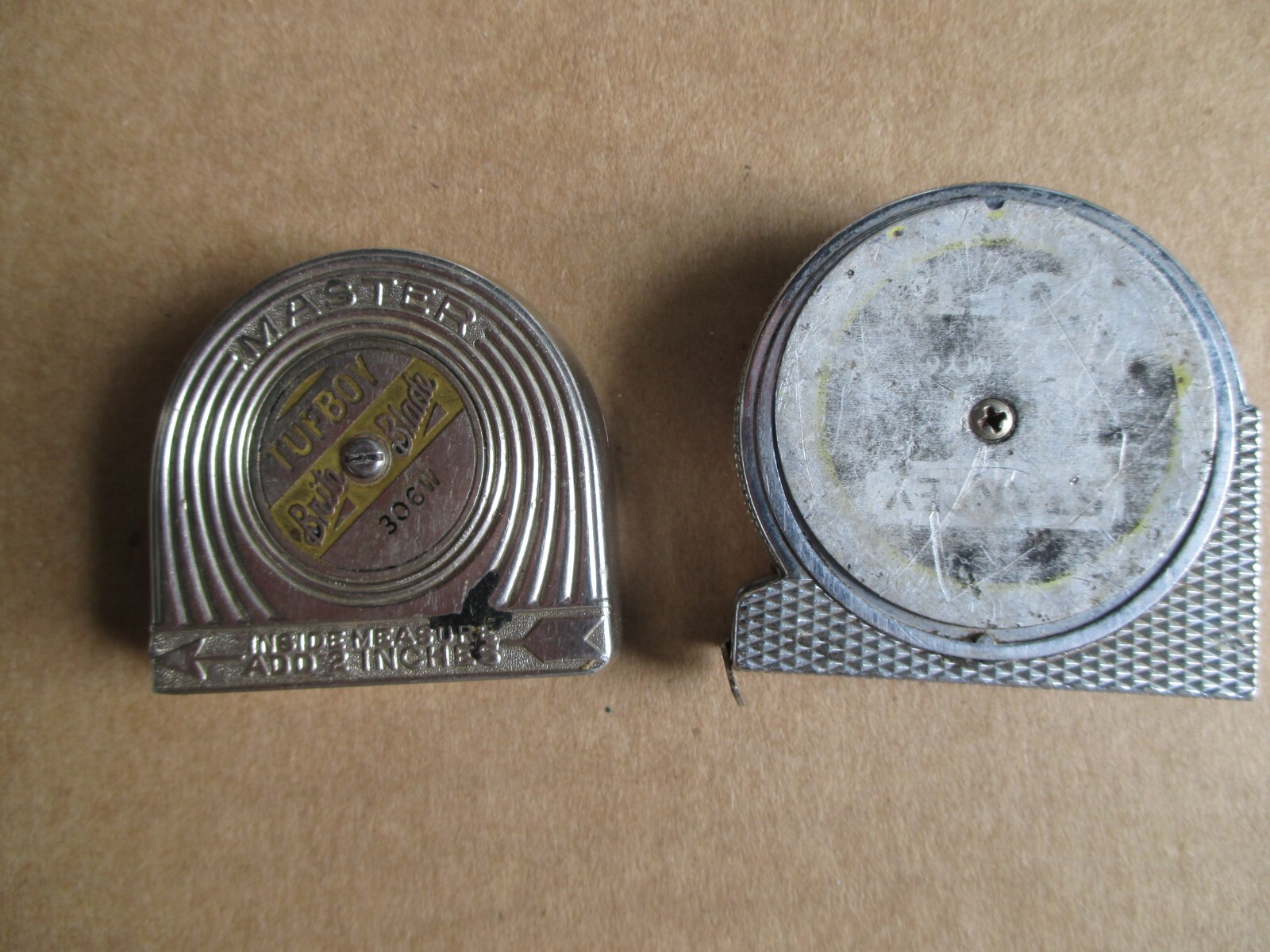 Lot of 2 Vintage Tape Measures 1- 6ft Master TUFBOY No.306 // Stanley