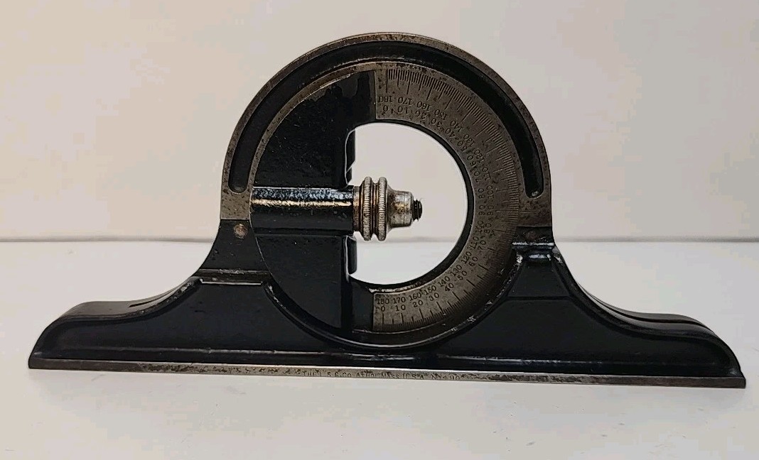 Early Vintage L.S.S. Co. No. 490 Protractor Starrett Brand