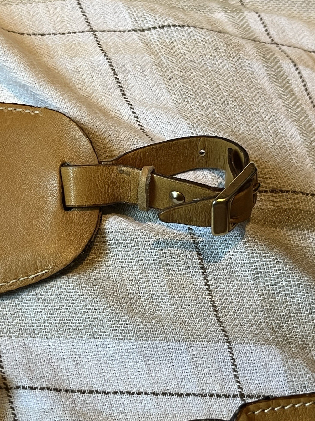 Gucci Brass Luggage Padlock and Key With Pouch ID Tag Vintage Travel Accessory