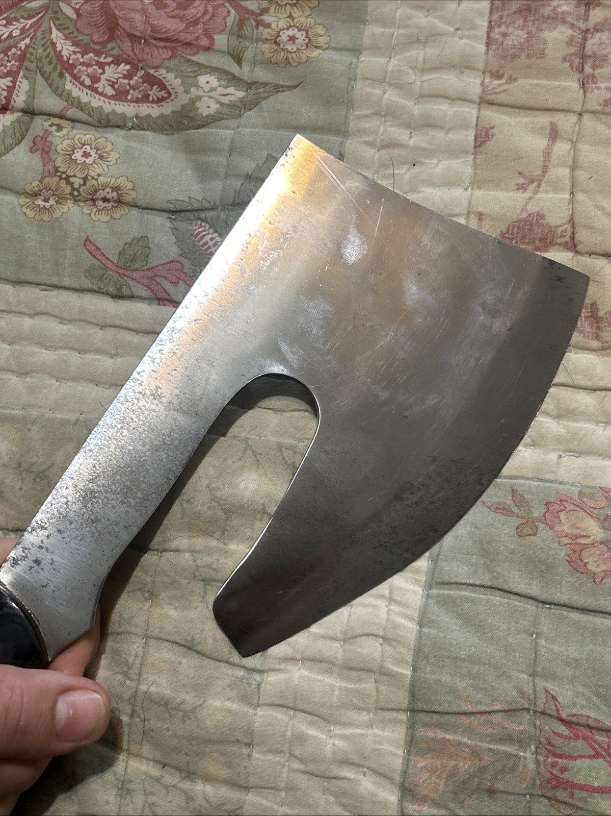 Rare A.G. Russell Bearded Italian Axe Black Micarta Handle And Sheath