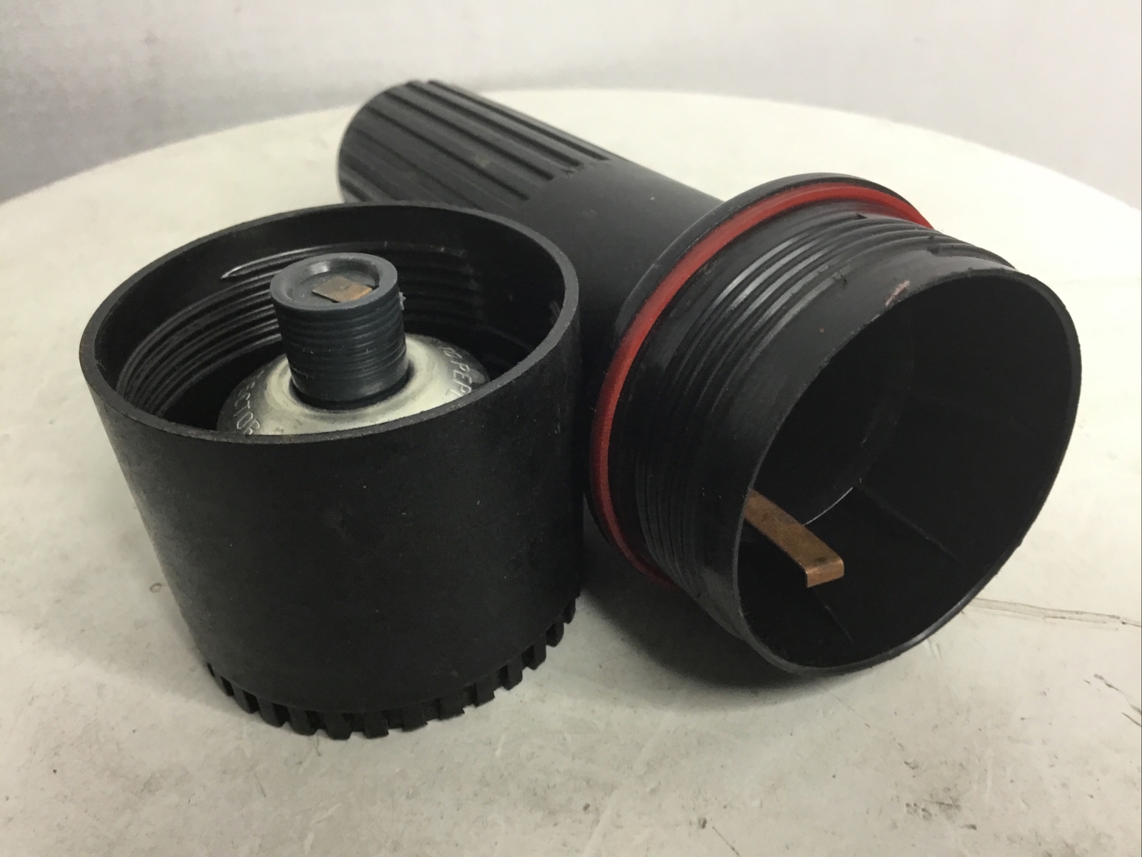 Red and Black EVEREADY Plastic Flashlight Vintage Handheld WORKS