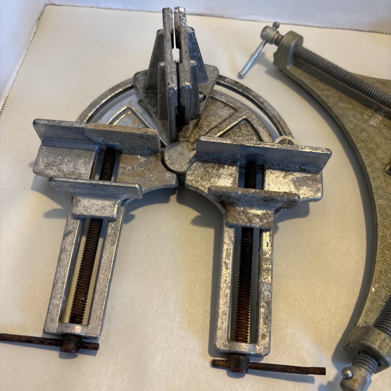 Lot Of Craftsman Corner Clamps 3 #9-6666 1 #9-6661 AD Mcburney#33 Combo MiterBox