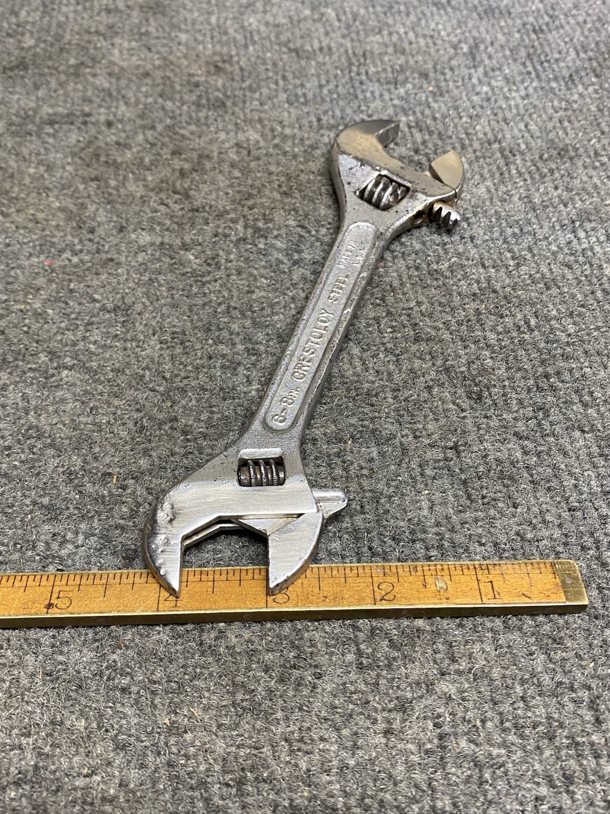 Vintage Double Ended Crescent Wrench 6” X 8” USA