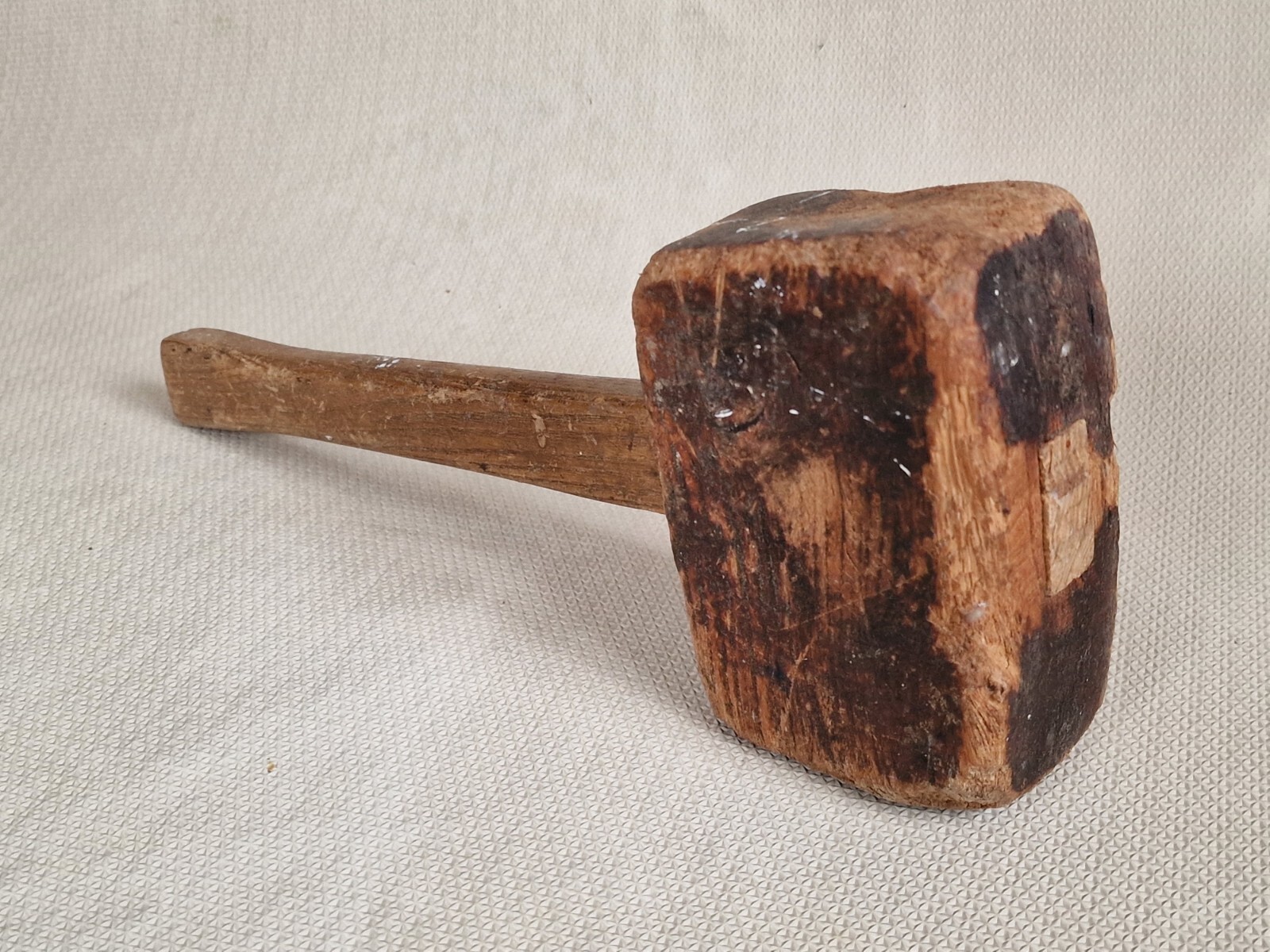 Vintage Large 37cm Carpenters Mallet Woodworking Wooden Hammer Old Tool 0.8kg