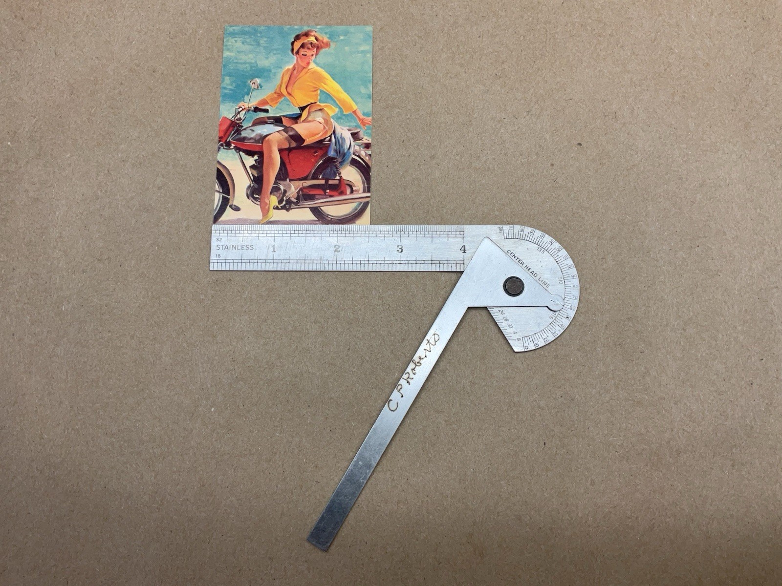 Vintage E. R. Johnson Rule Mfg Co. – Tool – Tap Sizes – Drill Point Gauge Etc