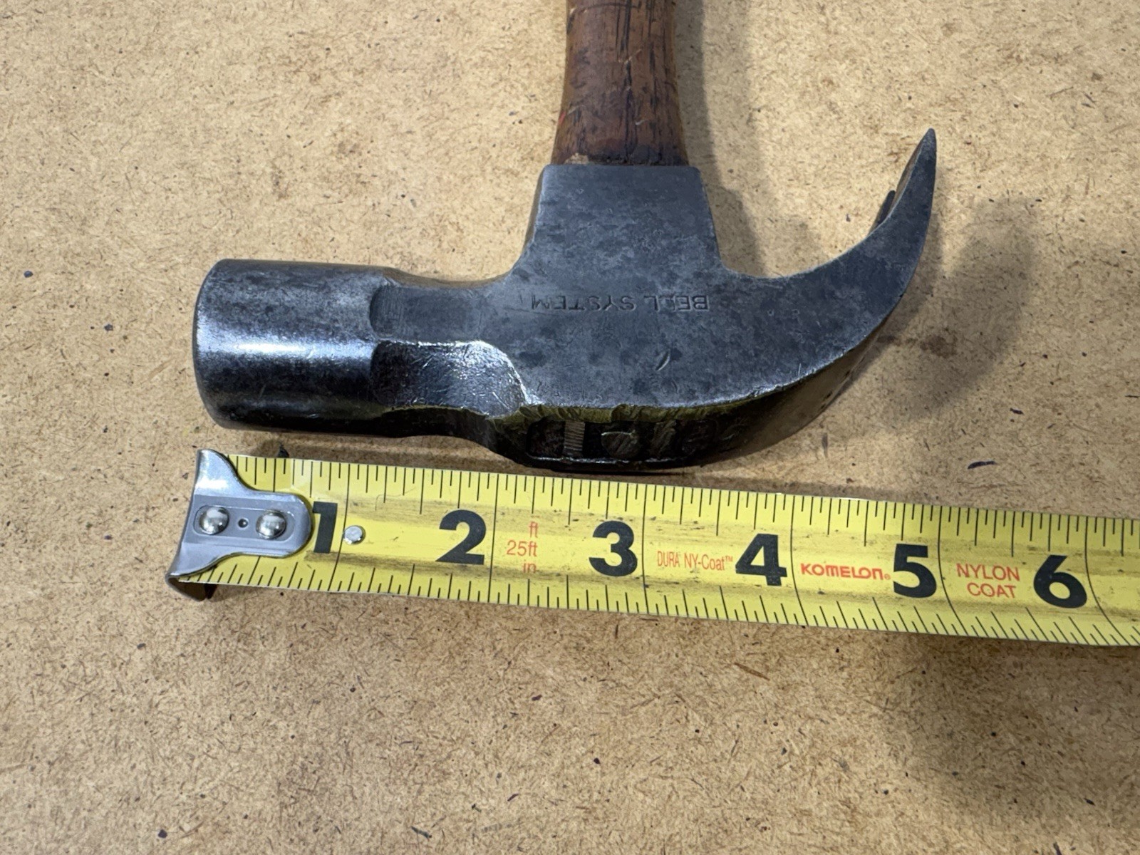Vintage Antique Tools Stanley USA Bell System Claw Hammer LONG BELL Shape HEAD