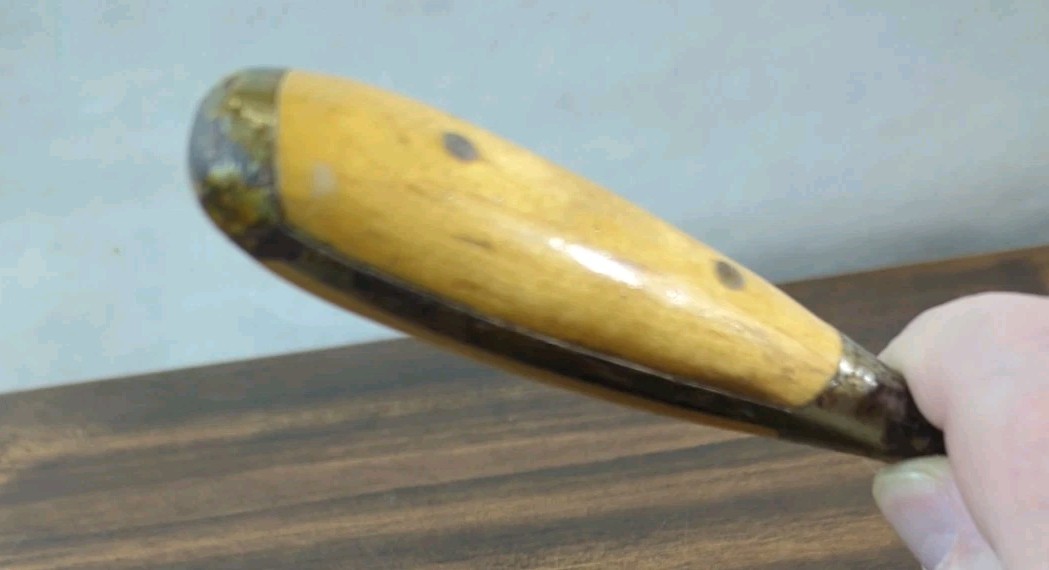 Vtg Unbranded Square Shank Wood Grip Perfect Handle Screwdriver Flat USA WWII