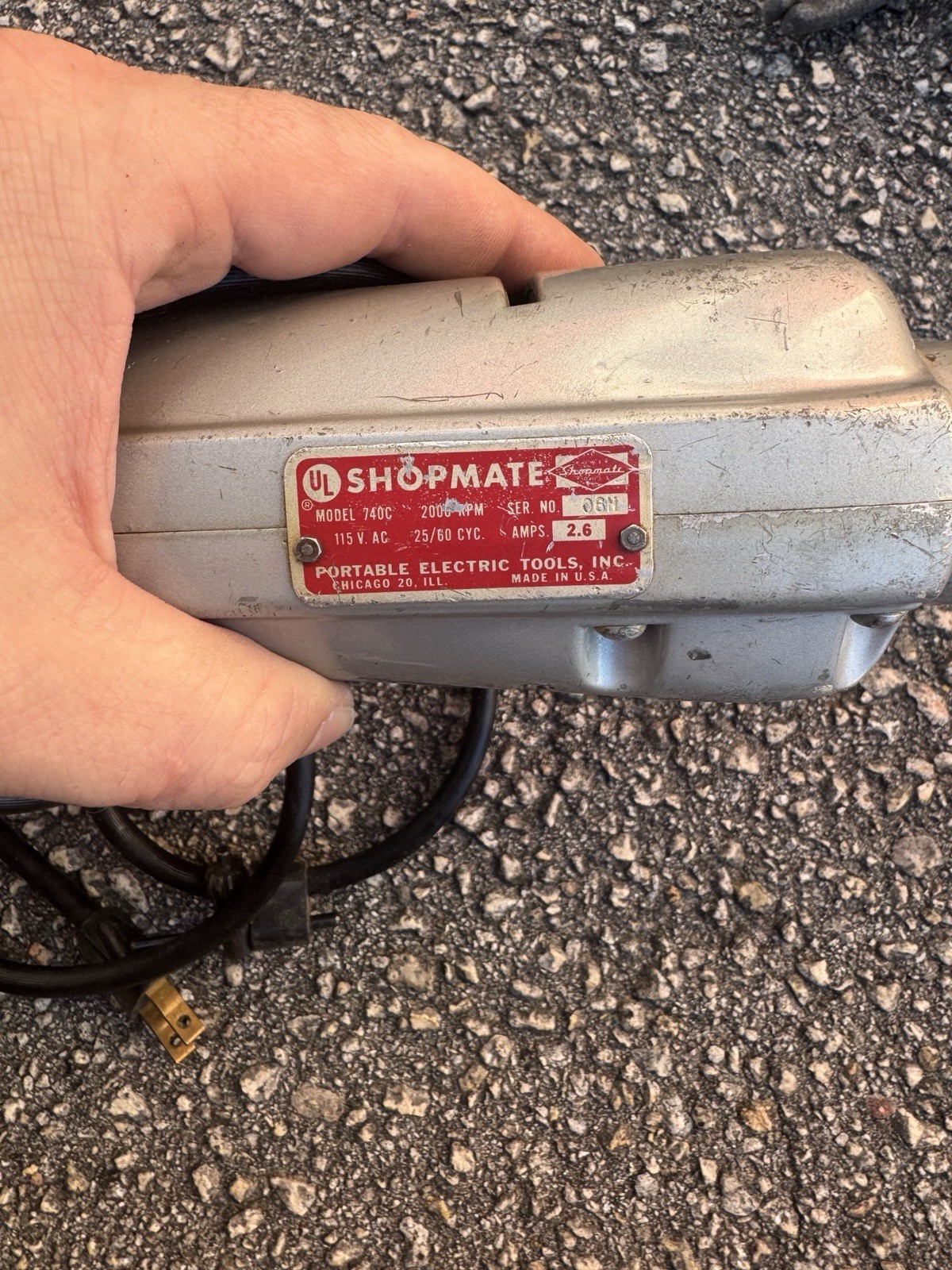 Vintage SHOPMATE Power Drill Model 740C 1/4″ 2000 RPM 2.6 AMPS