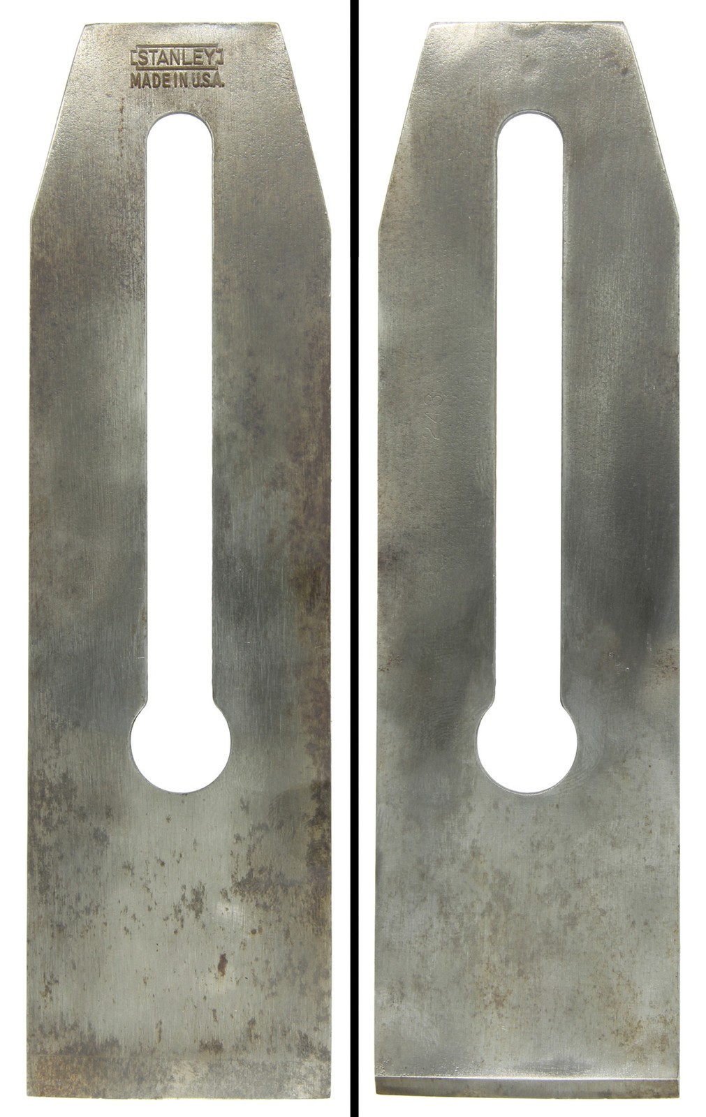 Notched Rectangle TM Cutting Iron for Stanley No. 27 Plane -2 1/8″- mjdtoolparts