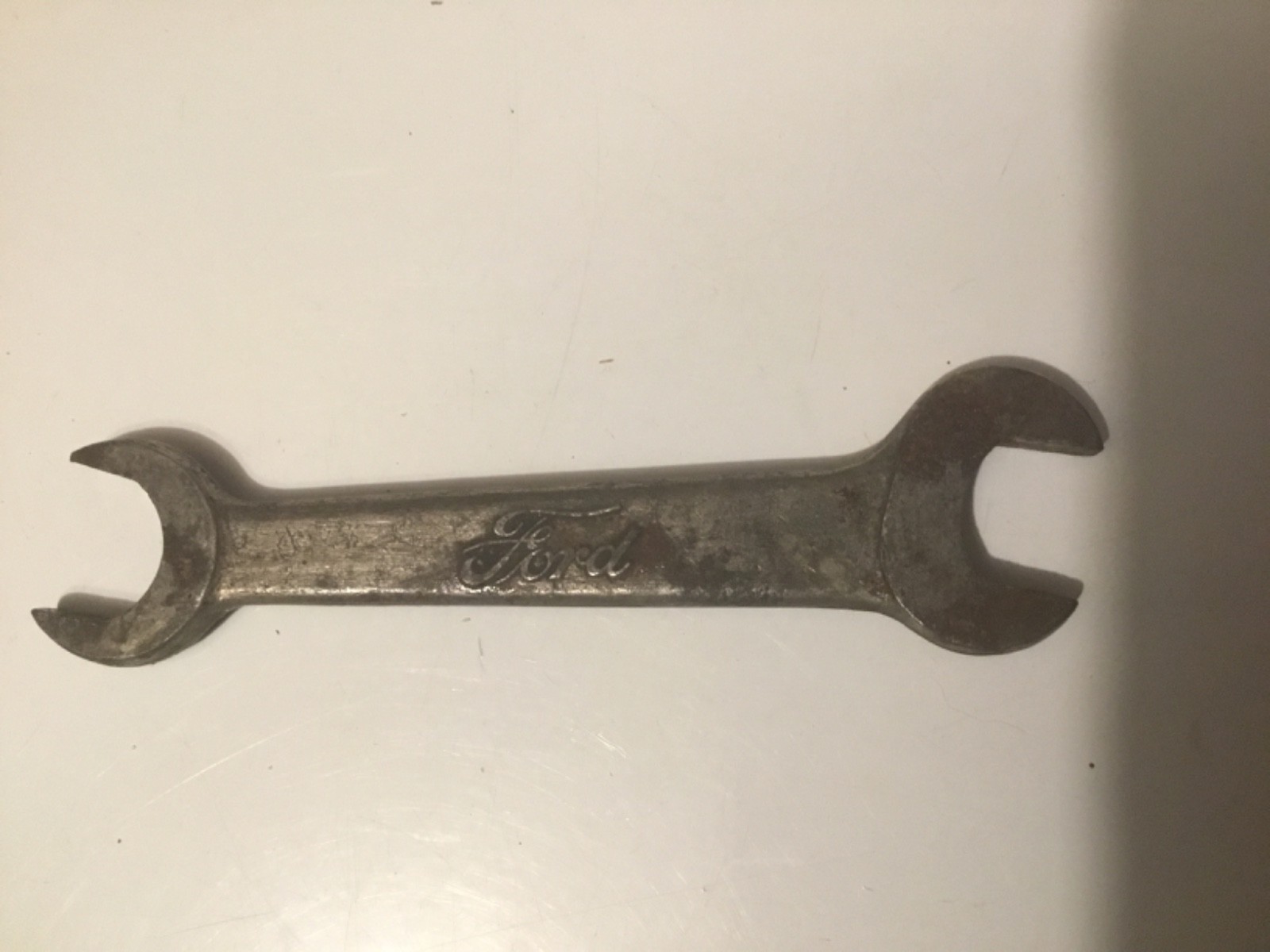 Vintage Ford T-1917 Open End Wrench No 1 & 2, rust, 5-1/4 inches long.