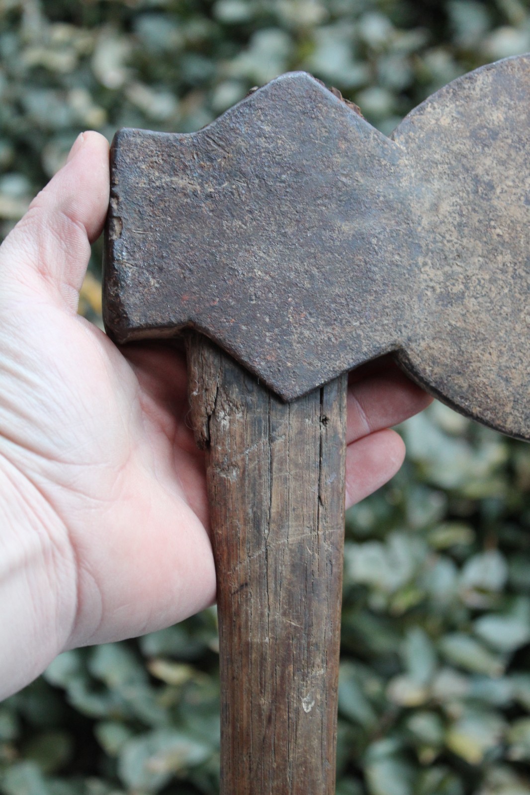 Antique 19th Century Pennsylvania Broad Axe / Hatchet & Handle (16″)