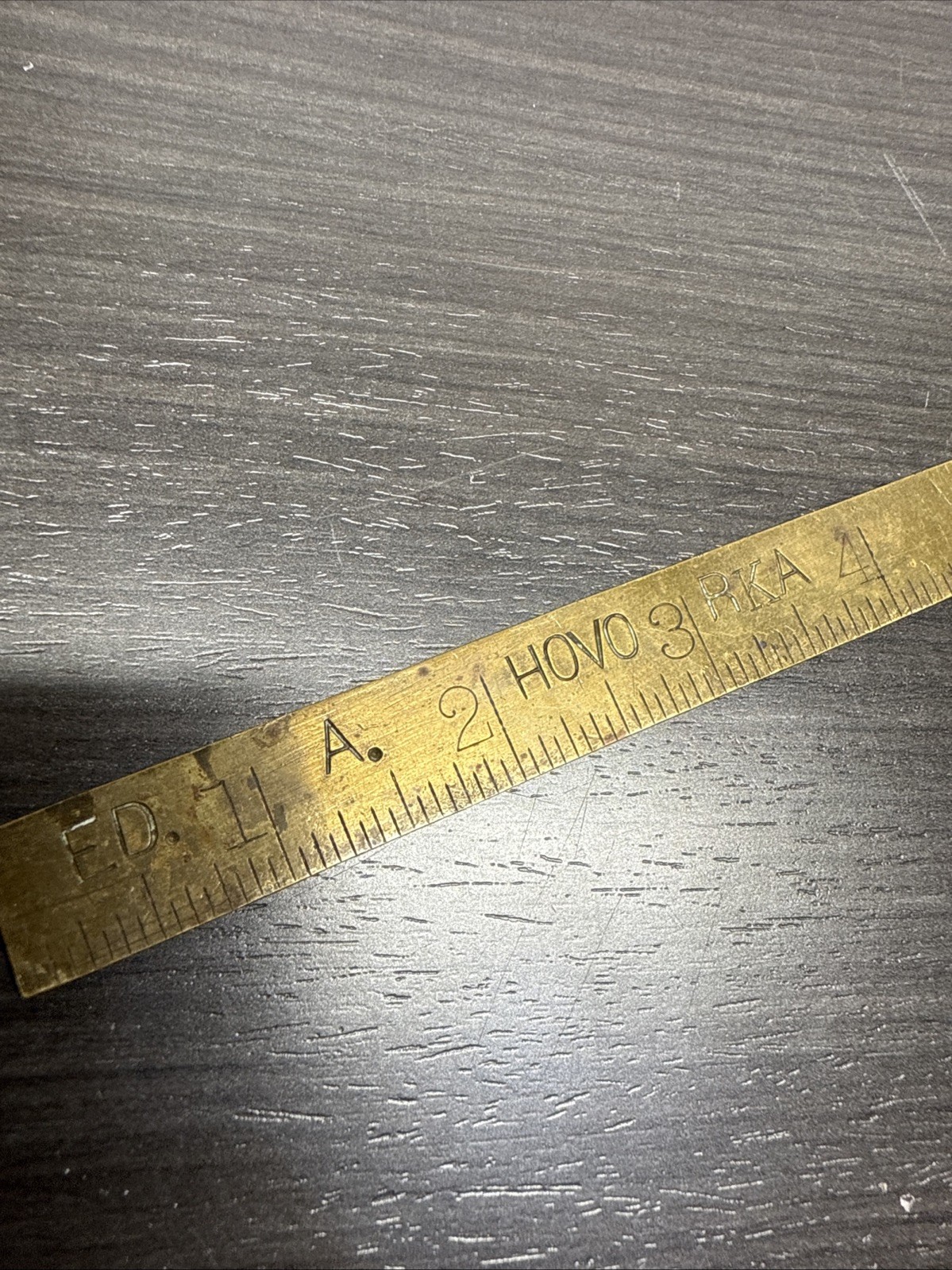 Vintage Brass Folding Ruler 24-inch