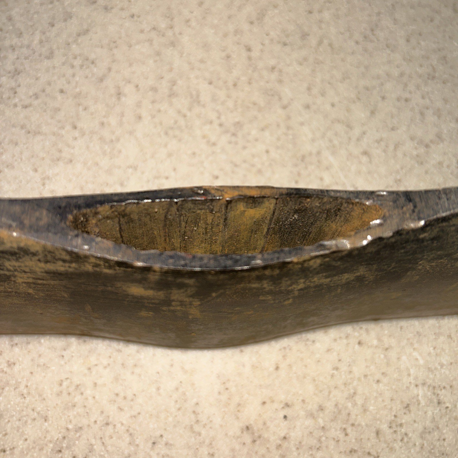 Vintage 3-1/2 lb Double Bit Ribbed Eye Axe Head Unmarked