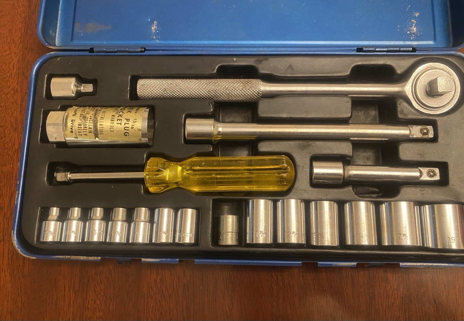 2 Vintage Tool kits Ratchet Sets 1960 -1970s Not Complete 1 Kit Missing 1 Socket