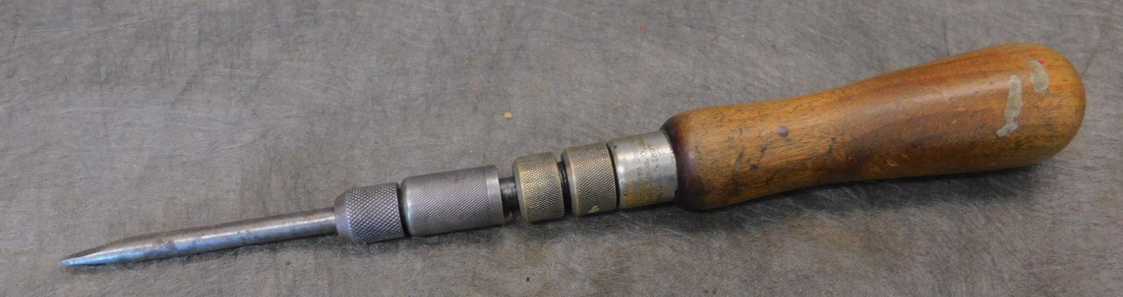 Goodell Brothers No. 22 Double Spiral Archimedean Screwdriver c. 1890s Antique