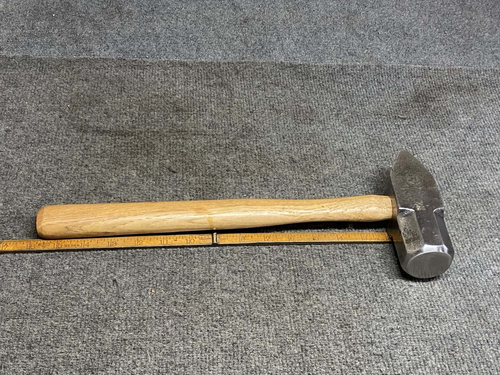 Vintage Hubbard 4 Lb Cross Peen Hammer With Octagon Face And New Handle USA