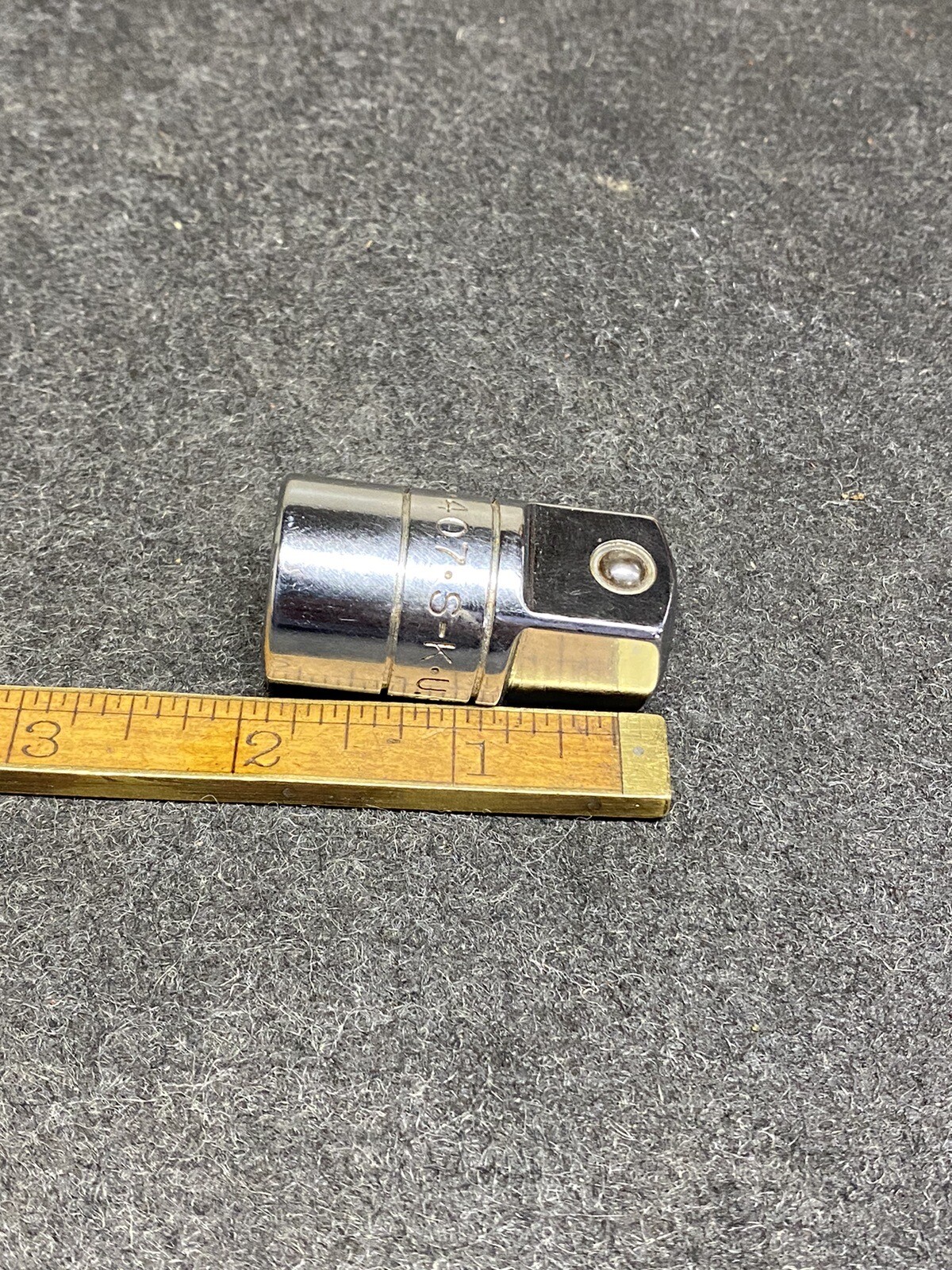 Vintage S-K USA 1/2” X 3/4” Drive Adapter No. 407 Chrome