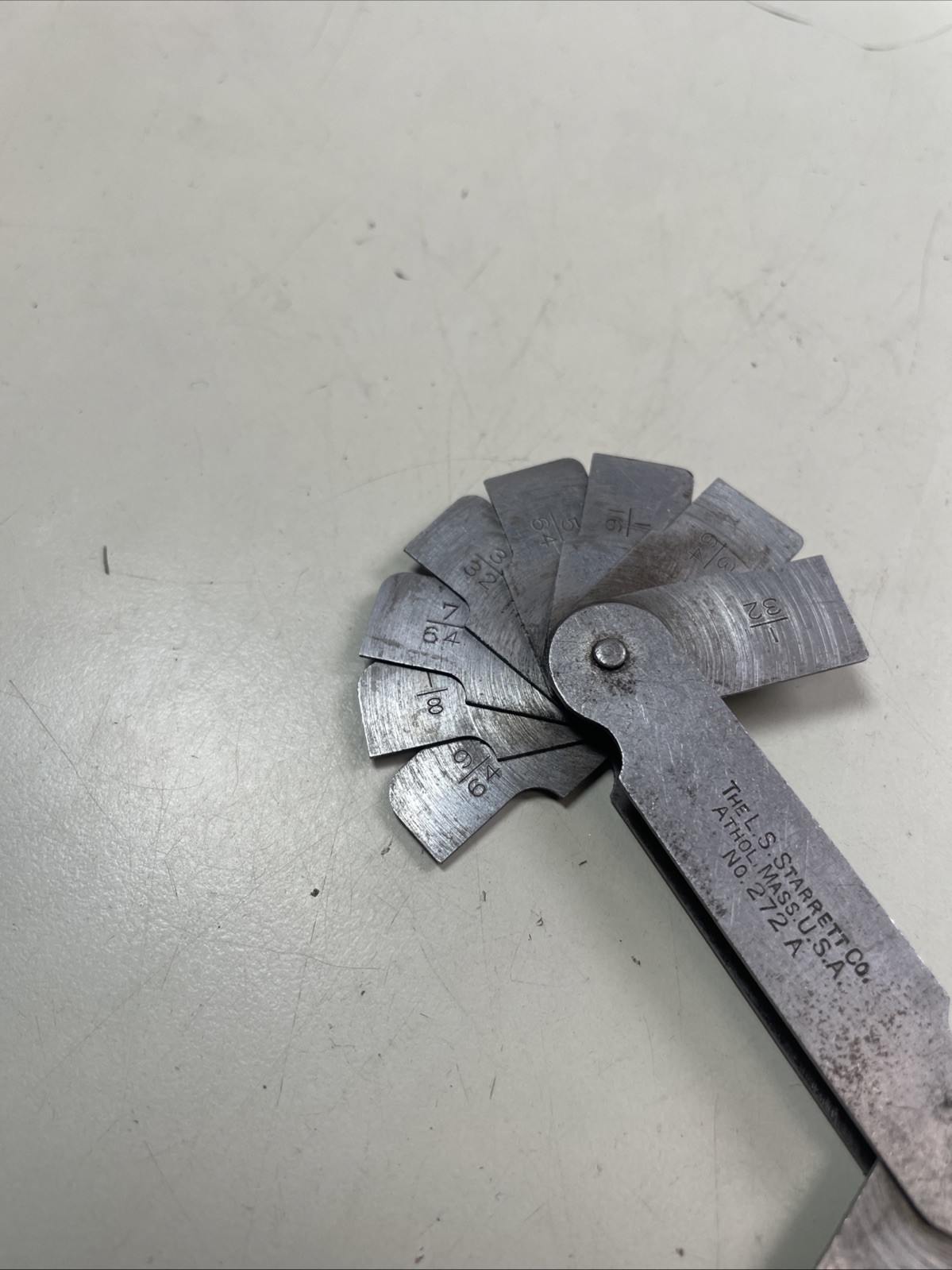 Starrett No. 272A Fillet or Radius Gage w/Box Machinist Tool USA